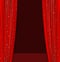 Red theater curtains. abstract background with opera red drapes and glittering stars. vector