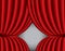 Red theater silk curtain background
