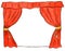 Red theatre curtain