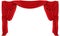 Red Theatre Curtain Isolated