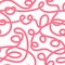 Red thread swirls seamless vector print