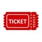 Red ticket icons - vector