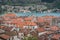 Red tiled houses roofs of Kotor Old town