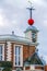 Red time ball on top the octagon room of the Royal Observatory i