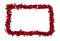 Red Tinsel with Hearts Border Frame