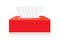 Red tissue box mock up