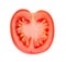 Red tomatoe on a white