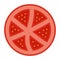 Red tomatoes flat color icon for apps and websites
