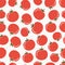 Red tomatoes seamless pattern