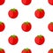 Red tomatoes seamless pattern. Made in cartoon flat style.