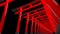 Red Torii gates in Japan. Torii gates in shrine. Shrine tunnel. CG loop animation.