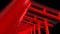 Red Torii gates in Japan. Torii gates in shrine. Shrine tunnel. CG loop animation.