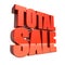 Red total sale 3D text
