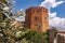 Red Tower Kizil Kule at Alanya Castle in Turkey