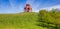 Red tower on top of the hill in Reiderwolde