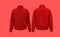 Red tracksuit top jacket mockup