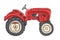 Red Tractor Vintage hand drawn vector art illustration