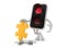 Red traffic light character with jigsaw puzzle