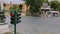 Red traffic light, pedestrian crossing red light on, Rome, Italy