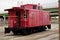 Red train caboose