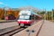 Red train in the Slovak Tatras