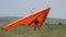 Red training hang glider