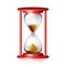 Red transparent hourglass illustration
