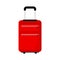 Red Travel Suitcase Bag Icon Clipart Vector Illustration