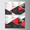 Red triangle business trifold Leaflet Brochure Flyer report temp