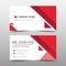 Red triangle corporate business card, name card template ,horizontal simple clean layout design template , Business banner