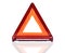 Red triangle sign, emergency stop sign, emergency warning sign isolate on white background