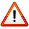 Red triangle warning sign