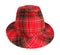 Red trilby hat