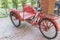 Red trishaw for transportation