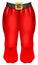 Red trousers of Santa. Traditional Christmas clothes