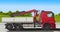 Red truck loader