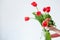 Red tulip spring flower floristry craft bouquet