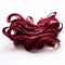 Red Twisted Fabric Sculpture: Organic Flowing Forms By John Hobson