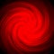 A red twisted galaxy on a black background. Red abstraction with circular motion