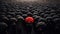 The Red Umbrella: Standing Out in a Sea of Black