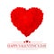 Red Valentines heart. Valentines composition of the hearts. Vector illustration