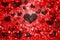 Red Valentineâ€™s Day heart love wedding black glitter background pattern birthday confetti texture