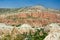 Red valley in Cappadocia, Central Anatolia in Turkey