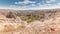 Red Valley and Rose Valley of Goreme of Nevsehir in Cappadocia aerial timelapse, Turkey.