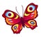 Red vector butterfly