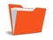 Red Vector folder with documents