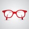 Red Vector Retro Glasses