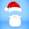 Red vector Santa\'s hat, beard and mustaches