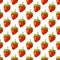 Red vector strawberries seamless pattern