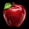 Red vector volume apple closeup, natural image